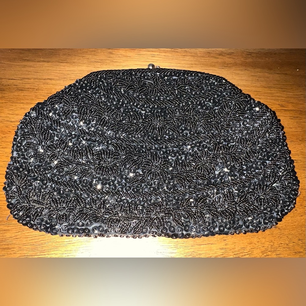 Vintage Atlantico Balck Beaded Evening Bag